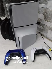  9 بلاستيشن 5 سلم ps5 slim مع مجموعة العاب وادين ثنتين اصليات ..................................