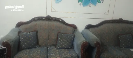  3 طقم كنب خشب زان8مقاعد