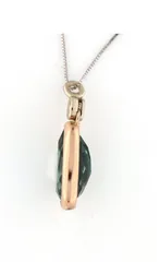  7 Vintage - 18 kt. Pink gold, White gold - Necklace with pendant - 5.00 ct Tourmaline
