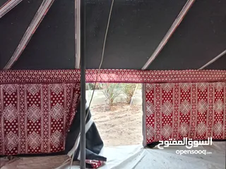  13 خيم شعر تراثيه  حجم 8م×4م يوجد أحجام أخرى حسب الطلب  الخيم جديده ولا يوجد  مستعمله