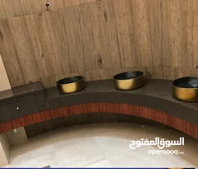  12 كونترات استقبال ومغاسل كوريان رخام صناعي  Reception counter  and kitchen