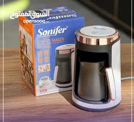  1 ماكنة القهوة التركية من براند sonifer كفالة لمدة سنة وصل الجديد وبسعر التحطيم