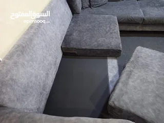  4 طقم كنب حرف L+ثنائية كل شيء موضح بالصورة