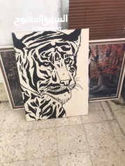  4 لوحات فنية رسم ولوحات طباعة بحالة ممتازة