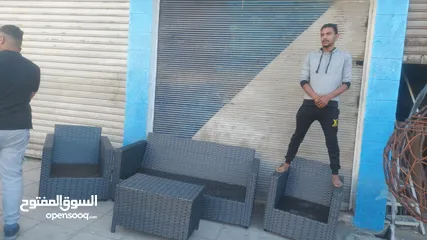  19 طقم رتان طقم خارجي طقم عضم طقم كنب مرجيحه 3مقاعد مرجيحه عش البلبل كراسي بحر عضم بلاستك طقم كنب