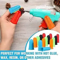  4 3 اغطيه واقيه اصابع سيلكون لون لحمي مذبذبه قابله للغسيل لحماية الاصابع اثناء الاشغال اليدويه او العز