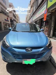  2 Hyundai Tucson [Limited 2014] {Shimmery Light Blue Colour} Lady-Driven SUV Car for sale in Dubai UAE