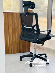  19 كرسي مكتب مريح، كرسي كمبيوتر شبكي بمسند ظهر مرتفع، ومسند رأس قابل للتعديل ومسند ذراع معدني، كراسي