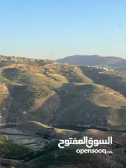  6 ارض للبيع جرش المجدل راس دبوس مطله على سد الملك طلال مساحة 3000متر بسعر مغري جداااااا