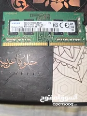  2 رامات لابتوب DDR4 سامسونج تردد 3200 4GB