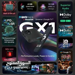  2 اندرويد ماجستيك GX1 الاول بالمملكه يدعم نظام الذكاء الاصطناعي نسخه اندرويد اصليه 4G RAM GOOGLE TV