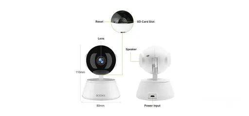 2 كاميرا مراقبة لاسلكي ACESEE Network camera wifi cctv mi ni 360 home security camera AC05 2M