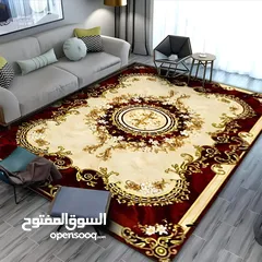  14 سجاد 5D modern أرضية جلد مانع للانزلاق والرطوبة ووجه مخمل قياس 180ب270 السعر 20 دينار شامل توصيل لجم