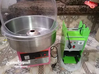  4 ماكنة غزل بنات مع مكبس كاسات استعمال بسيط مشروع كامل ودخل ممتاز سبب البيع السفر
