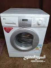 1 غسالة ال جي 7كيلو1000دورة انفينتر بحالة ممتازة للبيع استخدام بسيط سبب البيع السفر