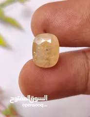  2 حجر ياقوت أصفر سريلانكي طبيعي مع شهادة المختبر natural untreated srilankan yellow sapphire stone