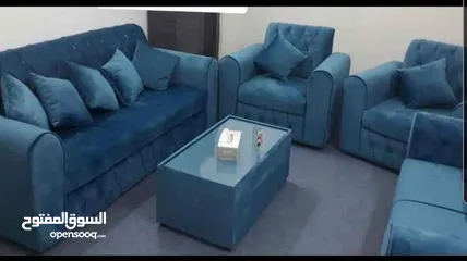  15 طقم أريكة جديد متوفر مجموعة مريحة جديدة.new sofa set i have..NEW SOFA SET