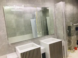  15 كونترات استقبال ومغاسل كوريان رخام صناعي  Reception counter  and kitchen