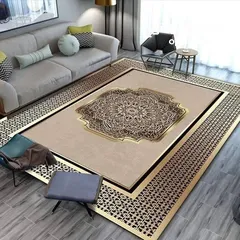  1 سجاد 3D مودرن مانع للانزلاق حجم كبير
