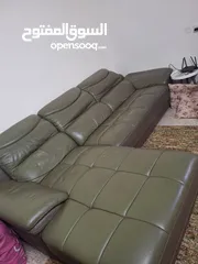  1 كنب زاويه جلد