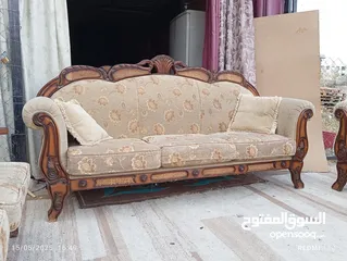  1 طقم كنب زان ايطالي اربسك