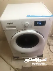  1 غسالة ويرلبول 8 ك غسيل+6 ك تنشيف بحالة جيده من الداخل