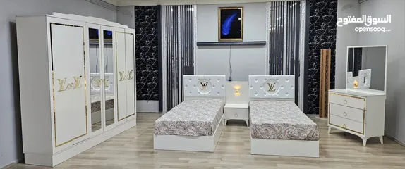  1 غرف نوم تركي 2 سرير 190 في 90 شامل التركيب والدوشق الطبي