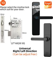  4 قفل باب الكتروني ذكي مع بصمة دخول Intelligent Lock WiFi Biometric Fingerprint Smart Door