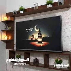  6 رف شاشة التلفزيون خشب لامنيت مميز