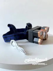  2 مصباح رأس LED مع بطارية قابلة لإعادة الشحن عبر USB،