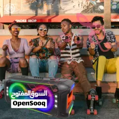  2 WGY-2366 Twin 6.5 "80W Portable JbI Trolley Speaker Party Wireless Subwoofer BlueTooth Speaker 2 Mic