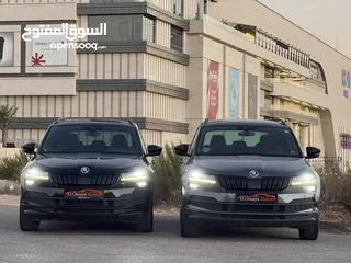  2 عرض خاص وحصري لأصحاب الإعفاءات الجمركية  سكودا كاروك سبورت لاين بلاك إيديشن متوفر ديزل ، متوفر بنزين