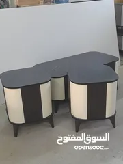  4 طاولات وسط خشب لامنيت 18م الون   متعددة تفصيل حسب الطلب والمقاس مكون من ثلاث قطع