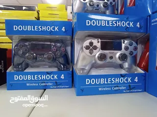  8 يد العاب جيمنغ ايد بلايستيشن 4 لون أسود و أبيض و أزرق و أحمر  Controller Playstation Gamepad PS4