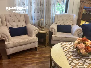  4 طقم كنبايات كبوتيه بحاله الحديد مع مدخل استقبال
