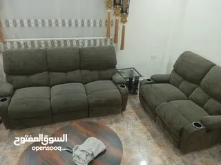  4 طقم كنب ركلاينر  امريكي حديد 6 مقاعد