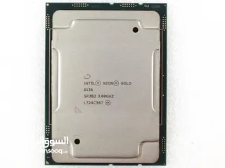  2 Intel Xeon Gold 6136 Processor معالجات سيرفرات  جولد + بلاتينيوم