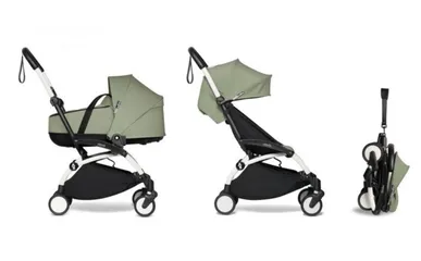  1 Brand new in box Babyzen YoYo 2 stroller with bassinet. Olive Green colour.