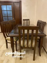  3 طاوله سفره خشب زان مع لاتيه