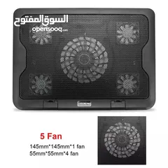  2 ستاند مروحة تبريد لابتوب خمس  مراوح للجيمنج MISTRAL-5 NOTEBOOK COOLING