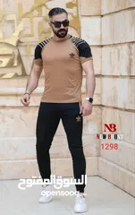  1 بجامه رجالي نص كم  M L XL XXL بتلبس لحد ال90  قالب سبور  خمس الوان  قطن توفليس سوري الاديداس لاكوست