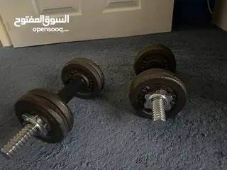  3 دمبلز حديد 10 كيلو dumbbells