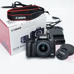  1 كاميرا كانون ( EOS M50 Mark II ) مع عدسة  mm ( 15 - 45 )