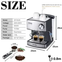  3 ماكينة تحضير قهوة اسبريسو و كابتشينو من سونيفير الشهيره