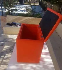  1 صندوق تخزين و جلوس للأطفال.   خشب واسفنج وجلد