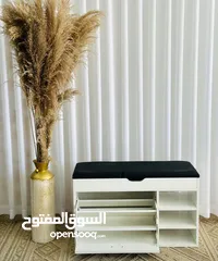  8 خزانة احذية قلاب  من 3دفتين مع رفوف   مصنوعه من خشب mdf جوده ممتازه وتقيله 115 الارتفاع / 65 العرض /