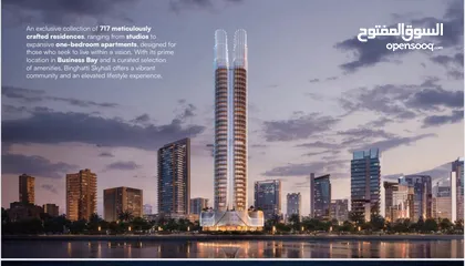  3 تملك شقتك بمنطقه الخليج التجارى بدبى .متاح جميع الخدمات .لوكيشن مميز جدا .تصميم معمارى متميز جدا.
