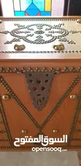  4 Large antique wood Zanzibar chest with extensive brass studwork