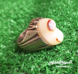  2 خاتم عقيق سنم نوادر