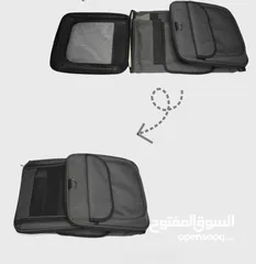  17 Pet bag trolley  حقيبة مع عجلات للكلاب الصغيرة والقطط لون اسود مع عجلات